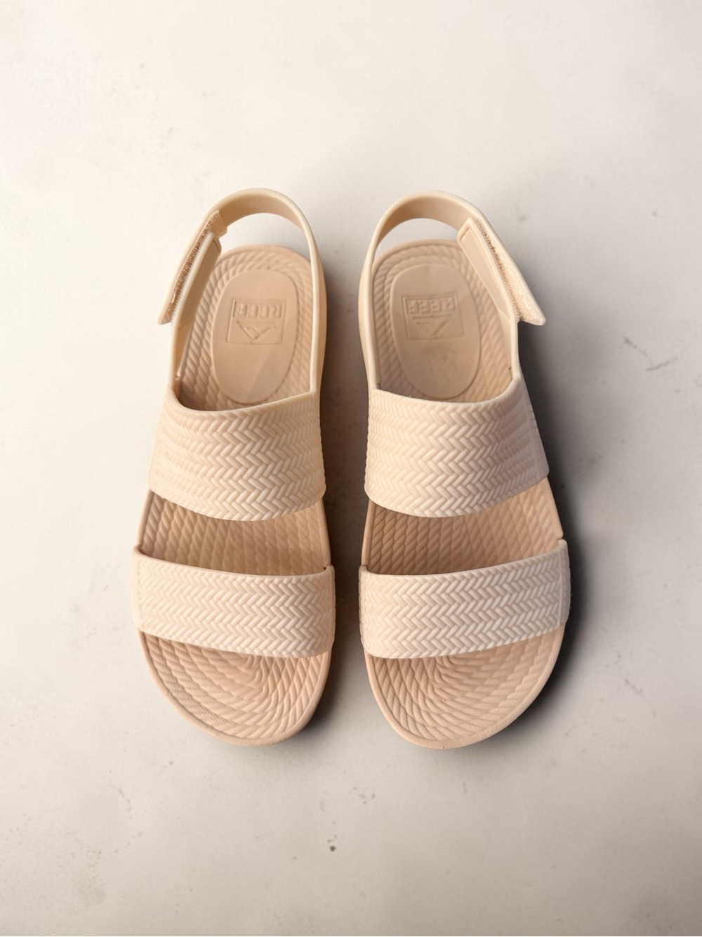 REEF Beige washable Strap Sandals beach summer girlhood core daily wear casual 6